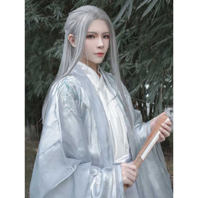 Anime Cosplay Japanese - Men Hanfu Long Straight Hair Anime