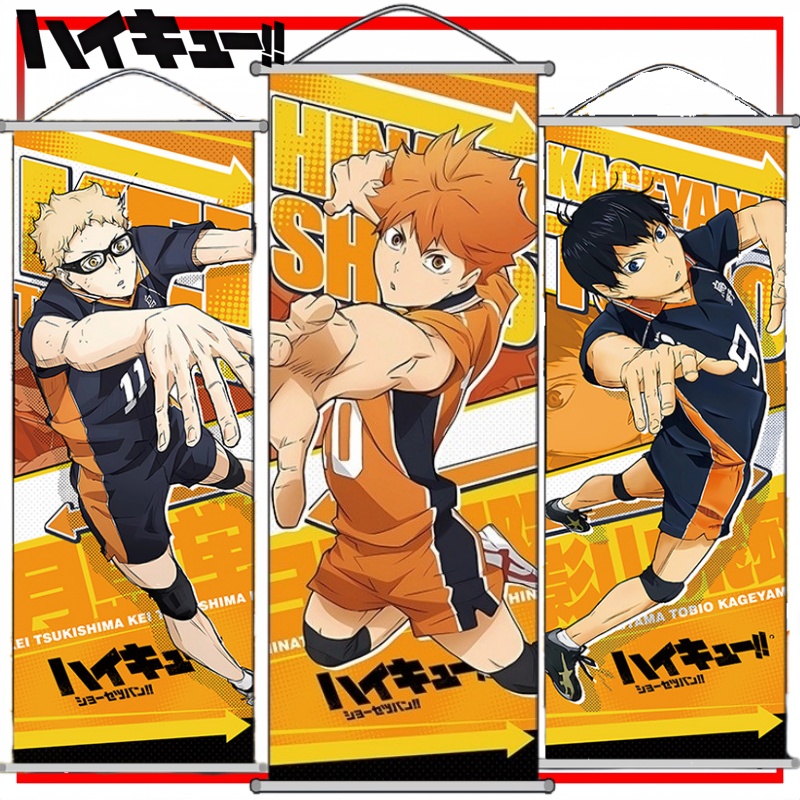 Anime Cosplay Wallpaper - Haikyuu!! Wall Scroll Cartoon Tobio Kageyama