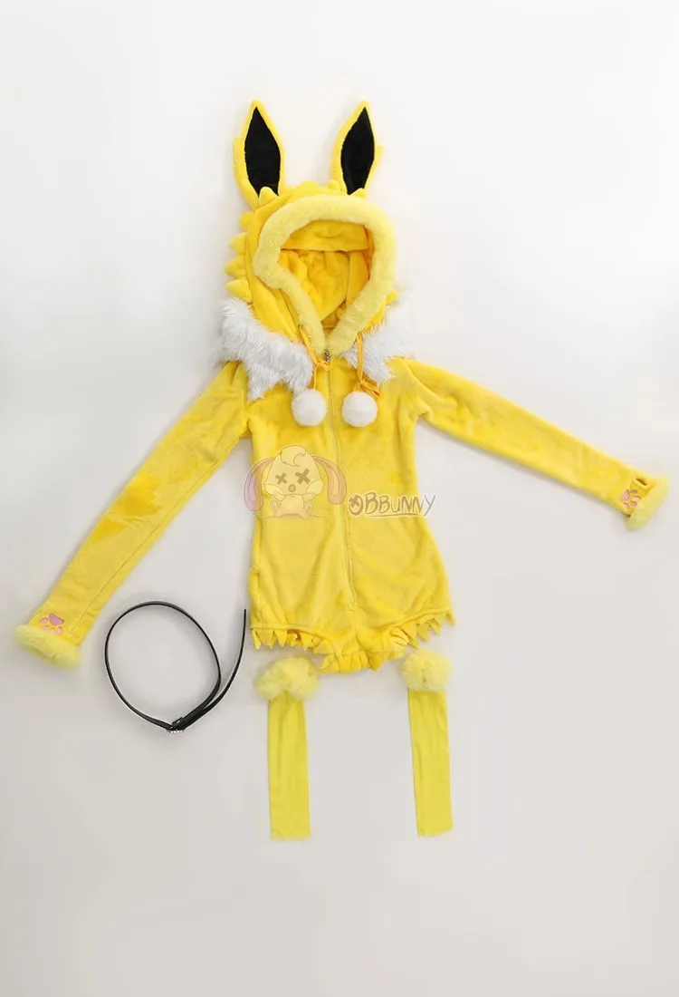 Cosplay Anime Bunny Girl - Sexy Deep V Hooded Bodysuit Socks