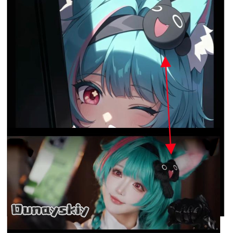 Anime Cosplay Japanese - A cos%NTE Mint Nanally Hair Decor