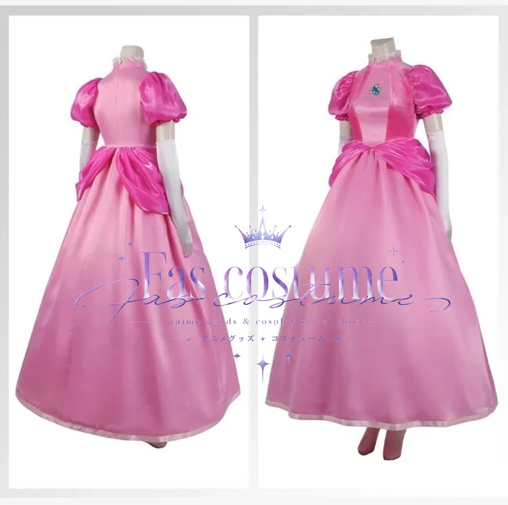 Anime Cosplay Pink - Princess Peach Cosplay Costume Super Bros