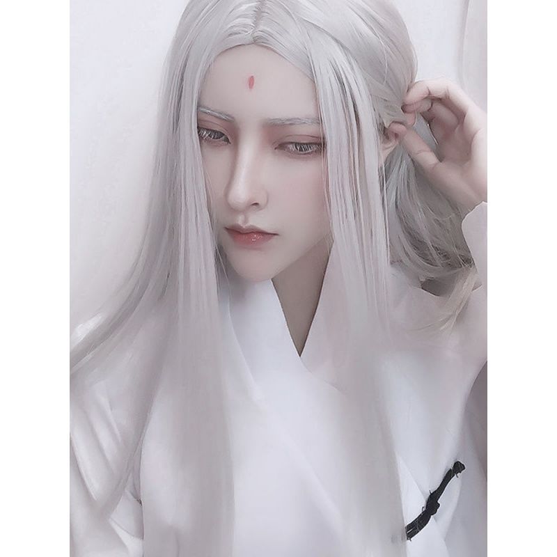 Men Hanfu Long Straight Hair A - огляд і ціна Anime Cosplay Japanese