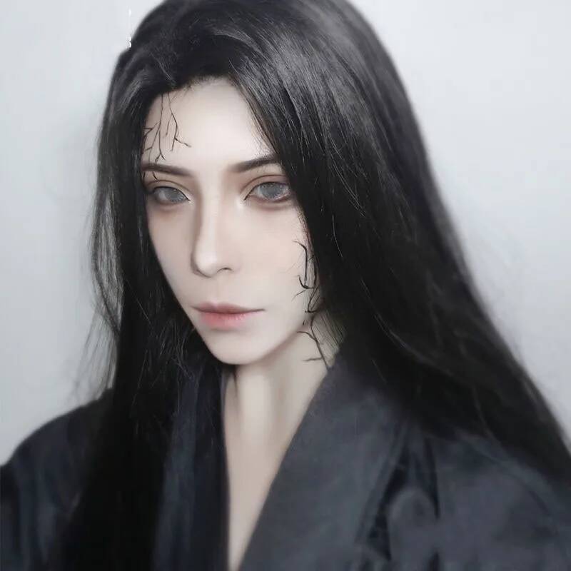 Men Hanfu Long Straight Hair A - огляд і ціна Anime Cosplay Japanese