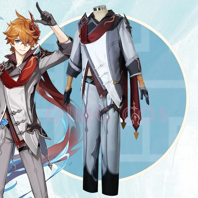 Genshin Impact Tartaglia Cospl - огляд і ціна Anime Cosplay Costumes
