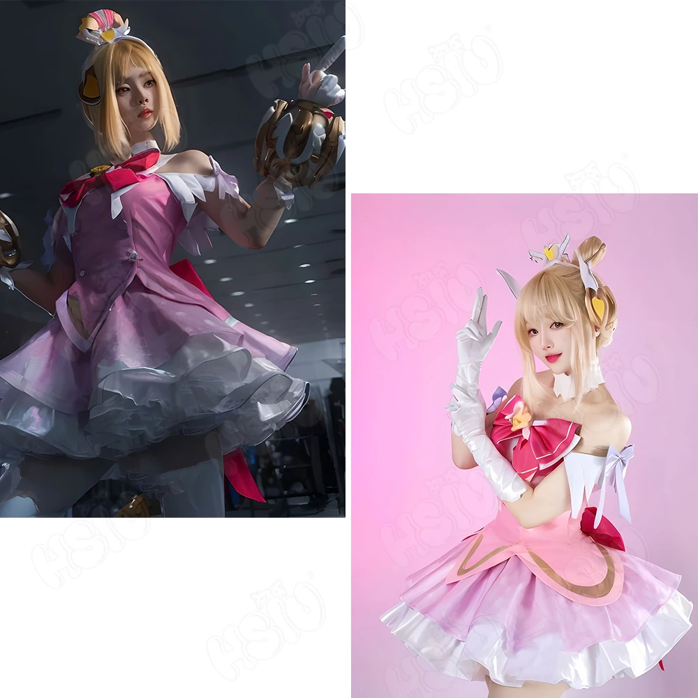 Juno Cosplay Costume Wig HSIU  - огляд і ціна Anime Cosplay Pink
